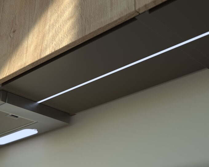 Integrierter LED Streifen unter Wandschrank